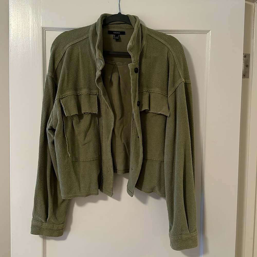 Women’s Cropped Sweatshirt Jacket